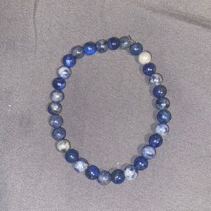 REAL Blue Dot Jasper and Lapis Lazuli Handmade Bracelet